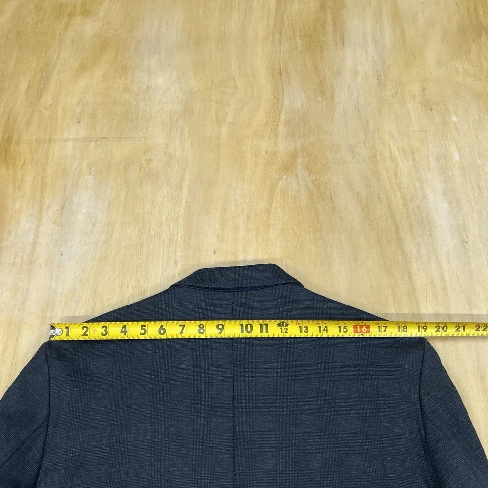 Banana Republic Blazer Mens 44R Slim Fit Jersey Poly Blend Stretch Dark Charcoal